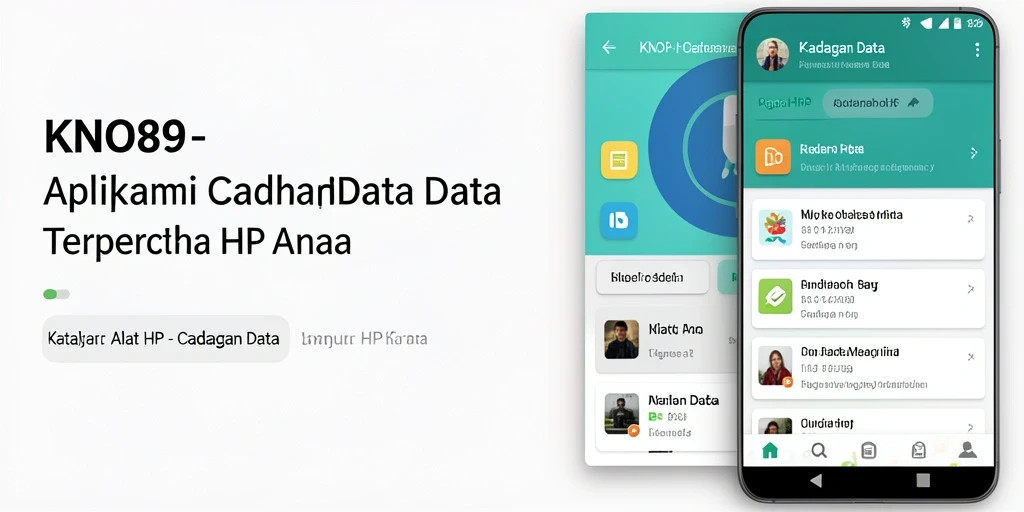 Antarmuka aplikasi KNO89 yang menunjukkan fungsi cadangan data.