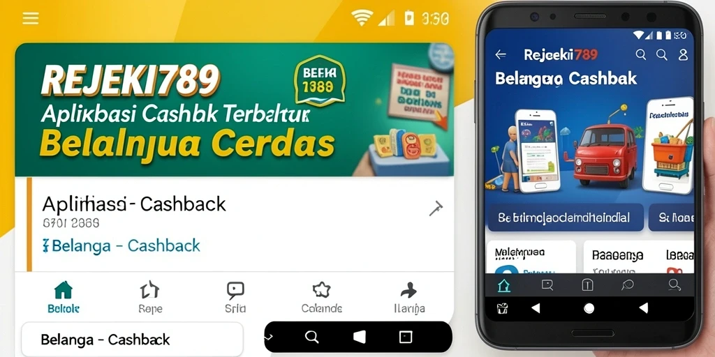Antarmuka pengguna REJEKI789 dengan berbagai penawaran cashback.
